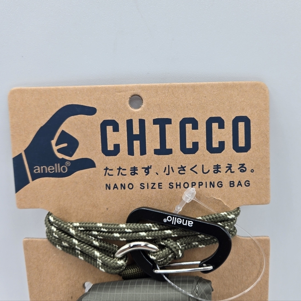 Anello Chicco Nano Size Shopping Bag Olive Green - Picture 13 of 15
